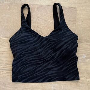Lululemon Athletica Black Zebra Pattern Tank size 2